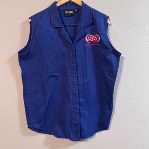 Vintage 90s NASCAR Mens Dale Jarrett Racing Sleeveless Baseball Jersey -Size L